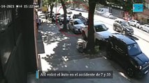 Así volcó el auto en el accidente de 7 y 33