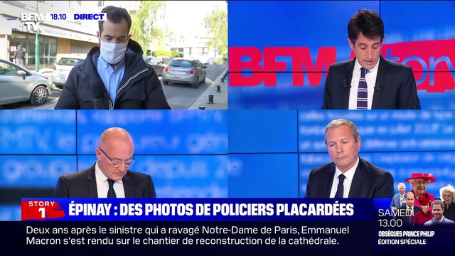 Story 4 : Des photos de policiers placardées à Épinay - 15/04