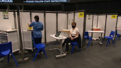 Sturgeon ‘didn’t feel a thing’ as she gets first vaccine