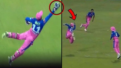 Download Video: IPL 2021,RR vs DC: Sanju Samson Brilliant Flying Catch చూస్తే నోరెళ్లబెట్టాల్సిందే..!! || Oneindia