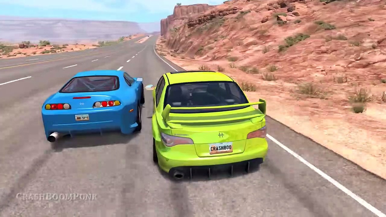 Street Racing Crashes #4 - Beamng Drive | Crashboompunk