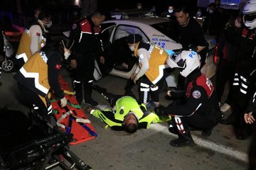 Uygulamadan kaçan otomobili kovalayan polis aracı kaza yaptı: 2 yaralı