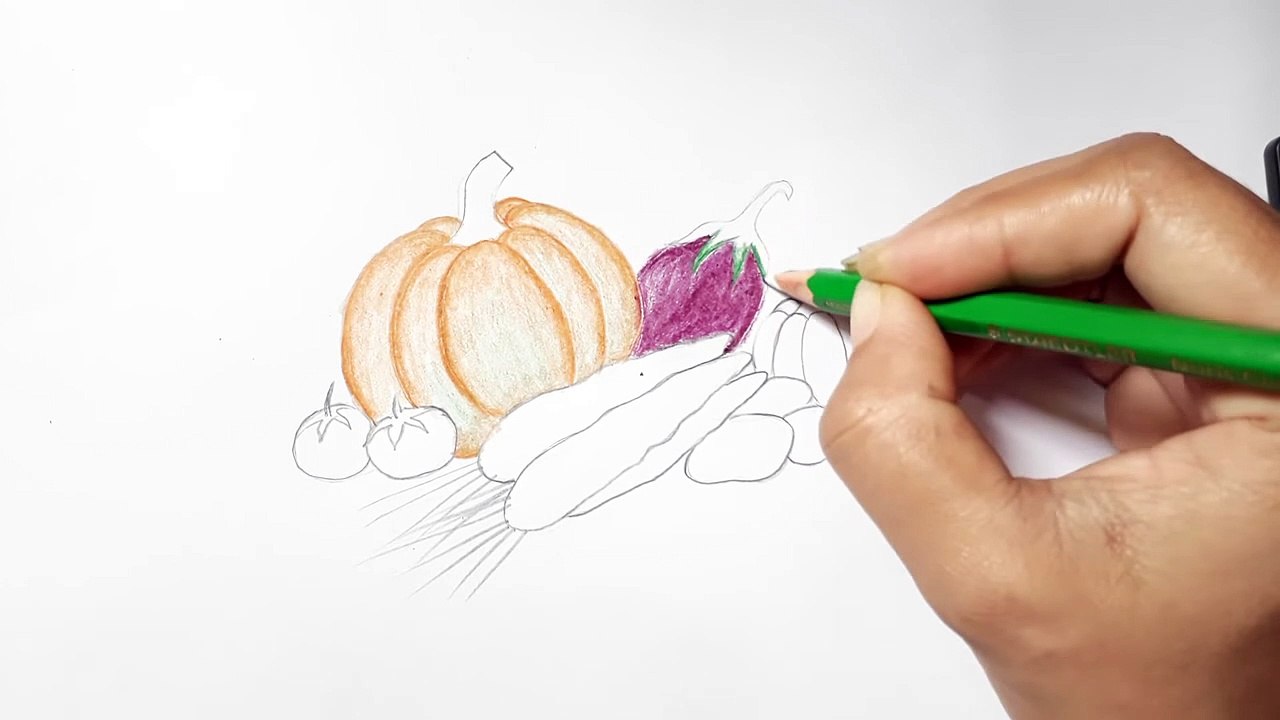 How To Draw Vegetable.Step By Step (Easy Draw)