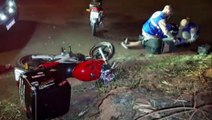 Colisão entre motos deixa mulher ferida no Bairro Cascavel Velho; Siate foi mobilizado