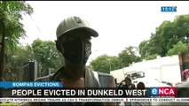 People evicted from from Dunkeld West
