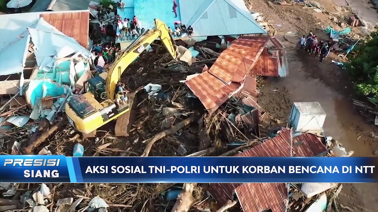 TNI-Polri Terus Berikan Bantuan kepada Warga Korban Bencana NTT
