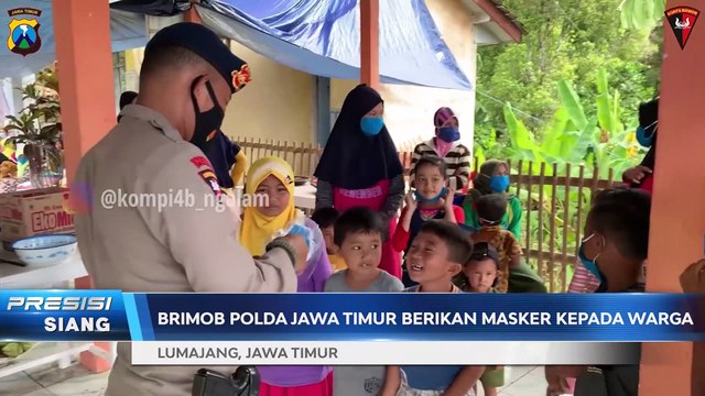 Brimob Polda Jatim Lakukan Trauma Healing bagi Anak-anak Korban Bencana
