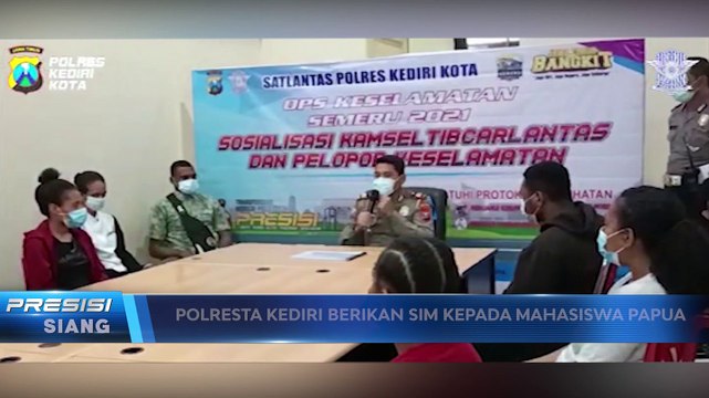 REV Polresta Kediri dan Polresta Sidoarjo Terbitkan SIM Bagi Mahasiswa Papua