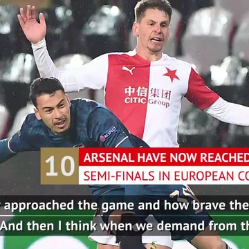 Arteta delighted with Arsenal 'efficiency' as they hammer Slavia