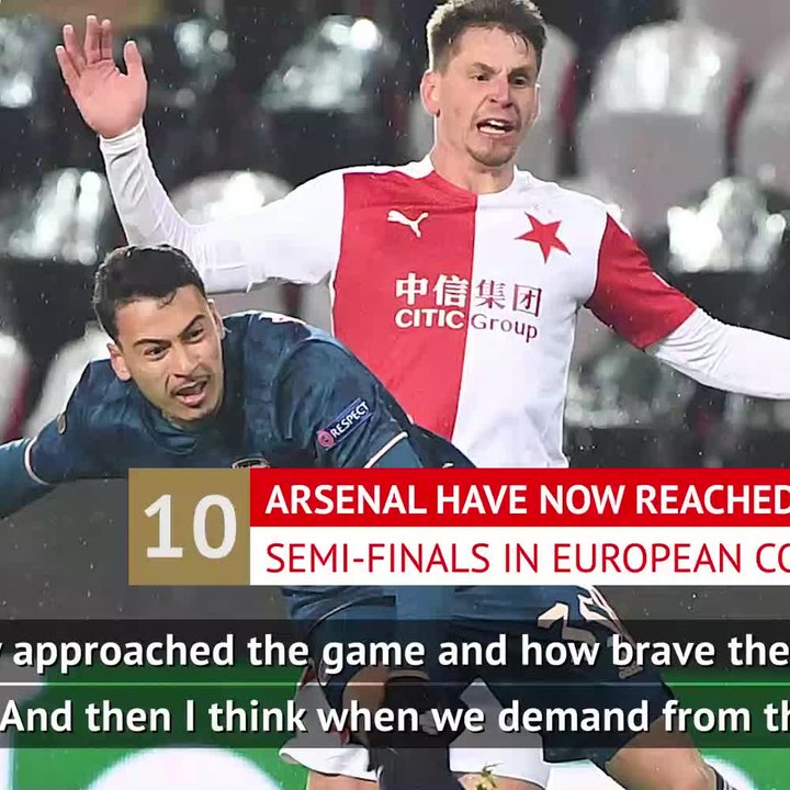 Arteta delighted with Arsenal 'efficiency' as they hammer Slavia