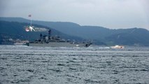 Rusya gemilerini Karadeniz'e çekiyor...İki savaş gemisi Çanakkale'den geçti