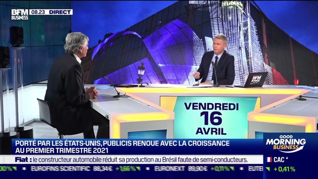 Maurice Lévy (Publicis Groupe): Porté par les Etats-Unis, Publicis renoue avec la croissance au premier trimestre 2021 - 16/04