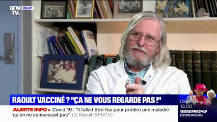 "Ça ne vous regarde pas": le Pr Raoult refuse de dire s'il s'est fait vacciner contre le Covid-19