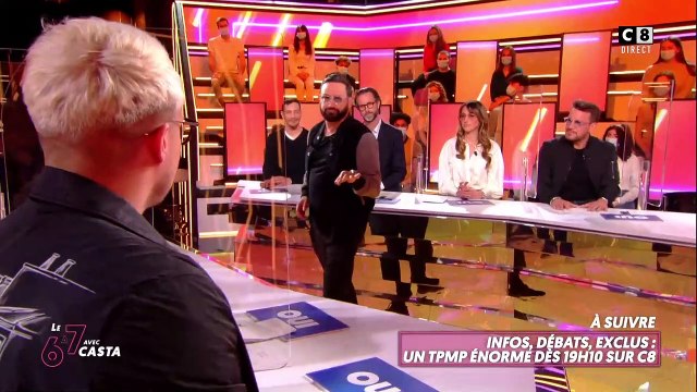 Cyril Hanouna avec des lunettes de soleil dans Touche pas à mon poste , sur C8