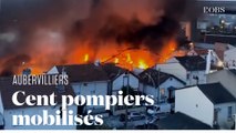 Les images de l'important incendie d'un entrepôt à Aubervilliers