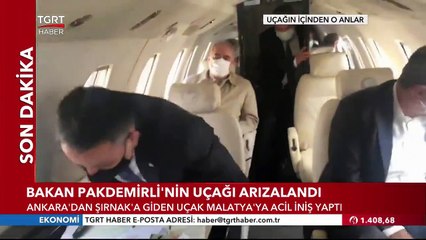 Bakan'ı taşıyan uçak Malatya'ya acil iniş yaptı!
