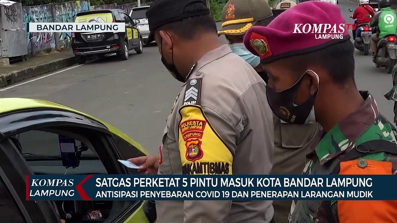 Satgas Perketat Lima Pintu Masuk Kota Bandar Lampung