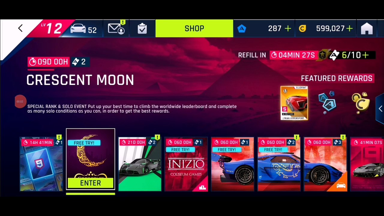 Asphalt 9 Gameplay - Crescent Moon - Backburner