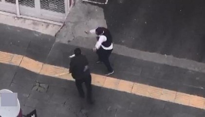 DİYARBAKIR'DA SİLAHLI, SOPALI KAVGA KAMERADA