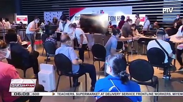 Bagong vaccination hub sa Bonifacio Global City, binuksan na; vaccination bus, itatalaga para mag-ikot sa mga komunidad sa Taguig