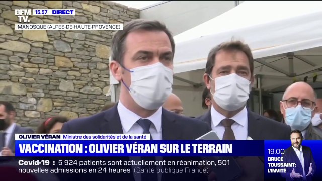 Olivier Véran: C'est le premier jour où les Français âgés de plus de 60 ans et plus peuvent se faire vacciner
