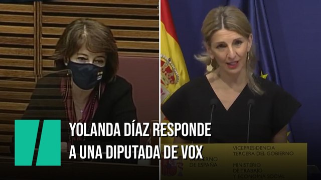 Yolanda Díaz responde a la diputada de Vox que dice que si una mujer cobra menos es porque quiere