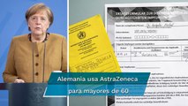 Angela Merkel recibe primera dosis de vacuna AstraZeneca contra Covid-19