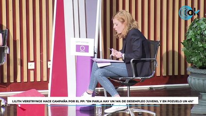Lilith Verstrynge hace campaña por el PP: "En Parla hay un 14% de desempleo juvenil y en Pozuelo un 4%"