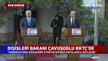 Bakan Çavuşoğlu ve KKTC Cumhurbaşkanı Ersin Tatar'dan ortak basın açıklaması!