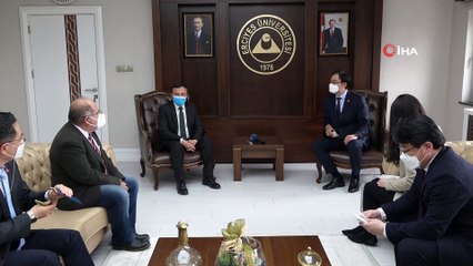 Kore Büyükelçisi ERÜ'de geliştirilen yerli aşı hakkında bilgi aldı