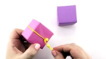 Origami Hinged Gift Box Tutorial - Cube Version - Paper Kawaii