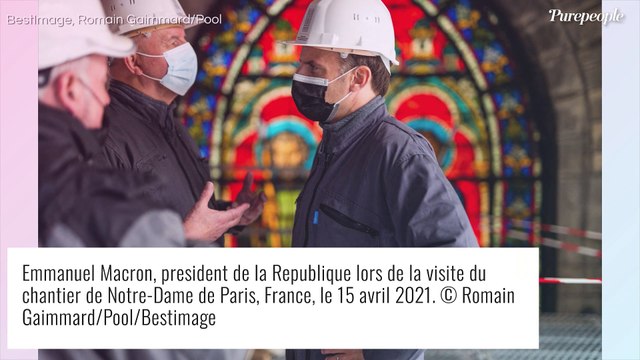 Brigitte Macron surprend avec une robe graphique au bras d'Emmanuel pour un déjeuner à l'Elysée