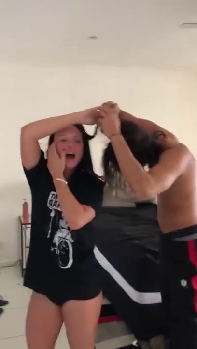 I TIED THEIR HAIR TOGETHER!!