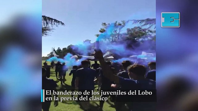 El banderazo de los juveniles del Lobo en la previa del clásico
