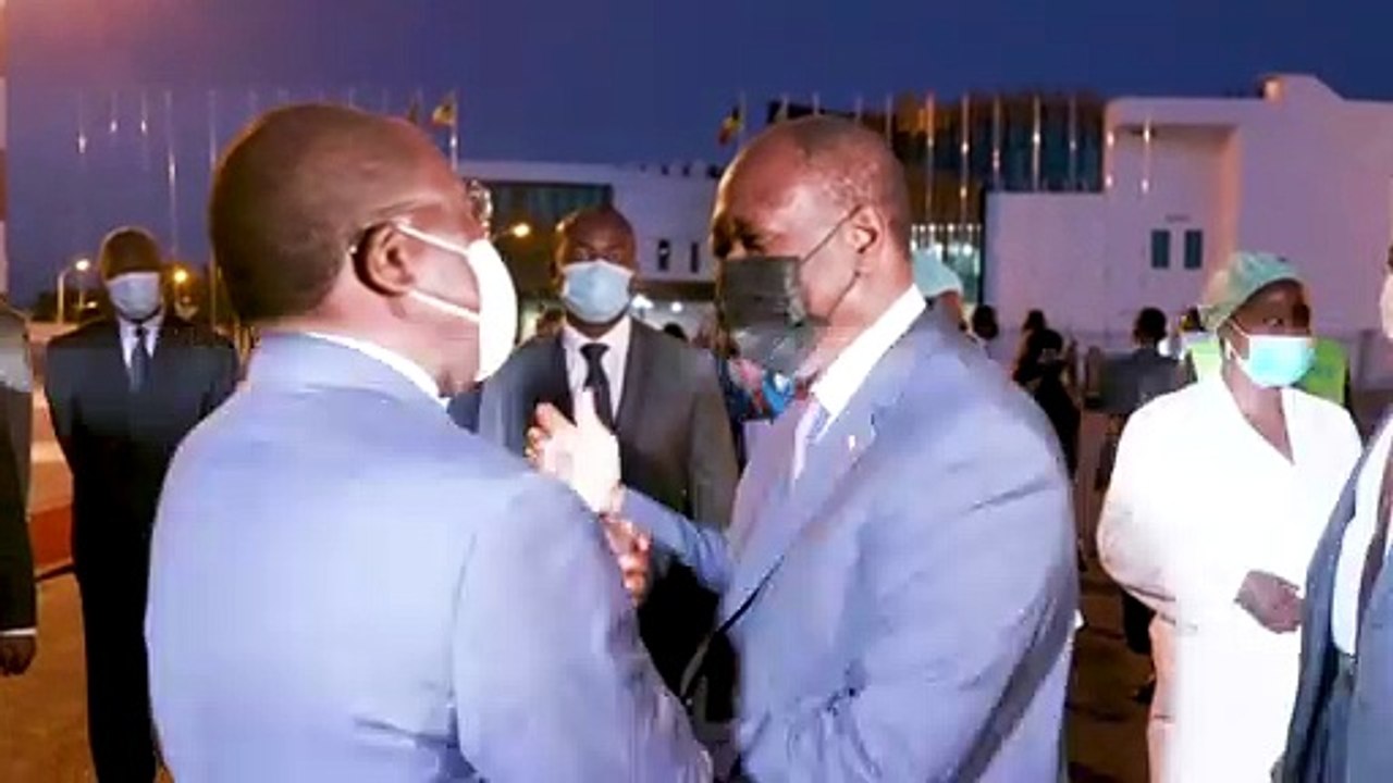 Le Président Alassane Ouattara à l'investiture de Denis Sassou N'Guesso du Congo