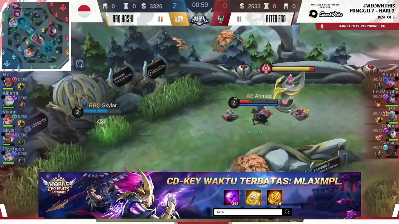 RRQ VS ALTER EGO GAME 2 _ MPL ID SEASON 7 - RRQ VS AE MATCH 2