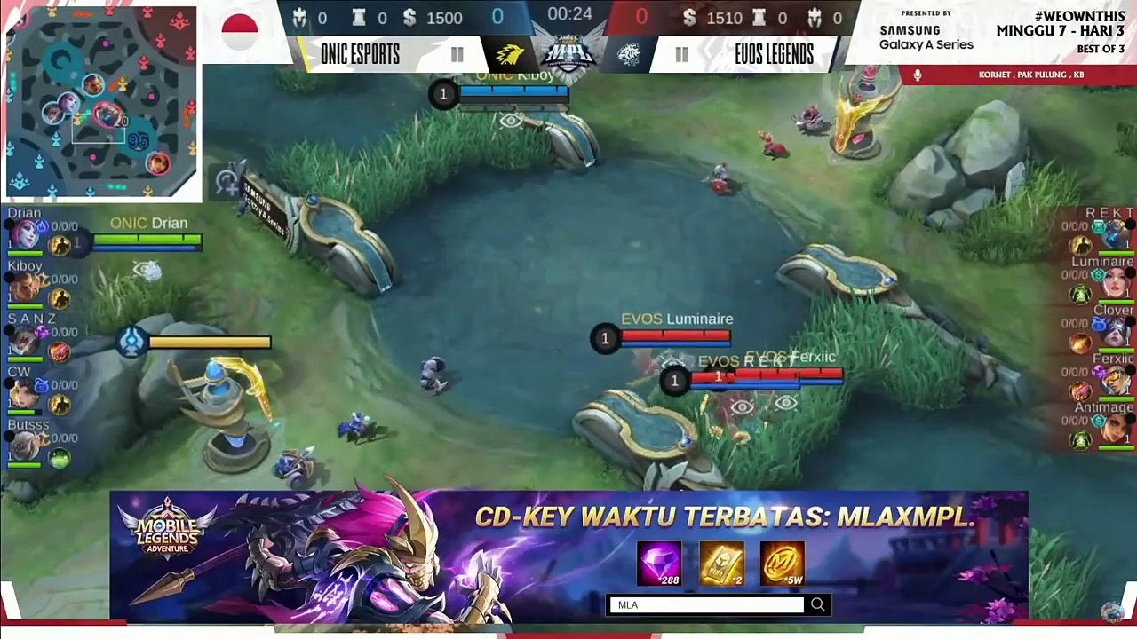 ONIC VS EVOS GAME 1 _ MPL ID SEASON 7 - ONIC ESPORT VS EVOS LEGENDS MATCH 1