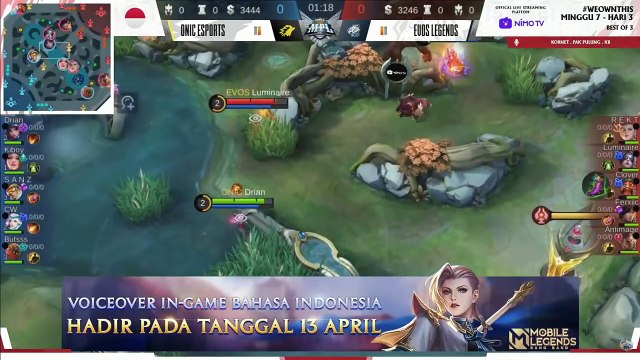 ONIC VS EVOS GAME 3 _ MPL ID SEASON 7 - ONIC ESPORT VS EVOS LEGENDS MATCH 3