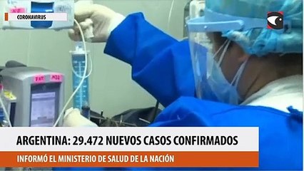 Argentina: 29.472 nuevos casos confirmados