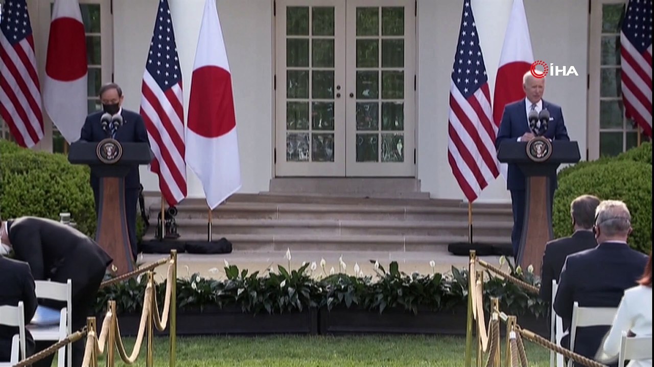 ABD Başkanı Joe Biden ve Japonya Başbakanı Yoshihide Suga bugün Beyaz Saray’da bir araya geldi