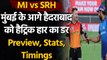 IPL 2021 MI vs SRH: Match Preview, Playing XI, Stats, Head to Head records | वनइंडिया हिंदी