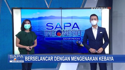 Peringati Hari Kartini, Sejumlah Wanita Indonesia dan WNA Berselancar dengan Kebaya