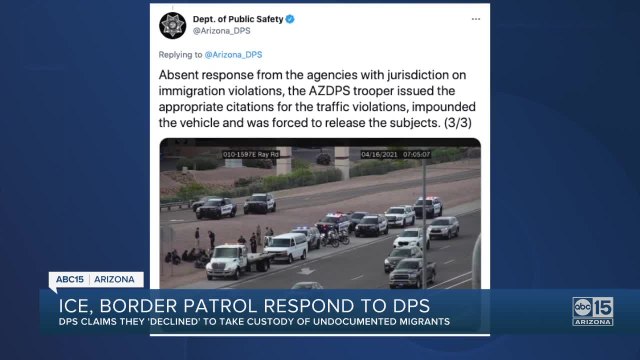 ICE, Border Patrol respond to DPS claim that they 'declined' to take custody of undocumented immigrants