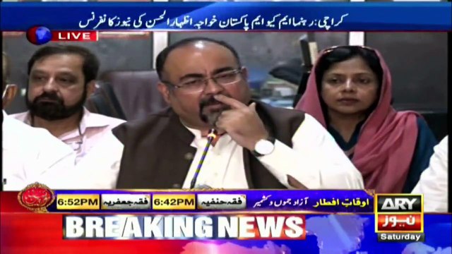 Karachi: MQM Pakistan leader Khawaja Izharul Hassan's News Conference | 17th APRIL 2021