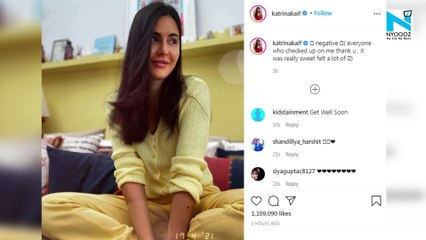 Katrina Kaif tests negative for COVID, thanks everyone who checked on her