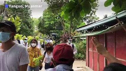 Myanmar protesters march to support shadow national unity government