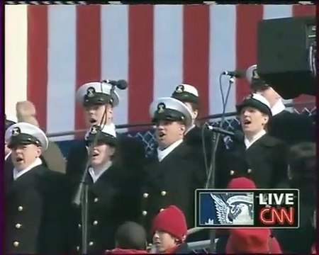 INVESTITURE OBAMA – 18h35, Barack Obama entonne l'hymne nati