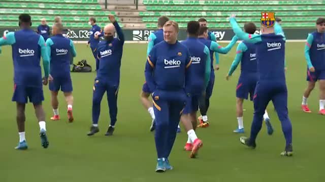 El Barça completa una sesión alegre antes del duelo contra el Athletic