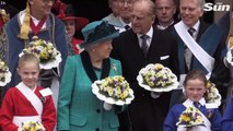 Queen shares candid photograph beaming in the sun with husband Prince Philip before final farewell