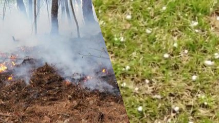 전국 곳곳 화재...대기 불안에 우박 '우수수' / YTN